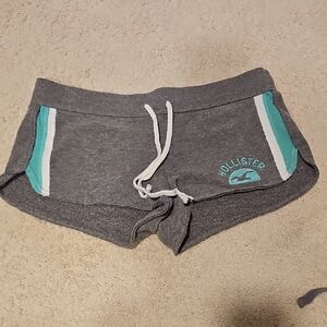 Hollister Women's Athletic Shorts in Gray and Teal , Short And Comfy!